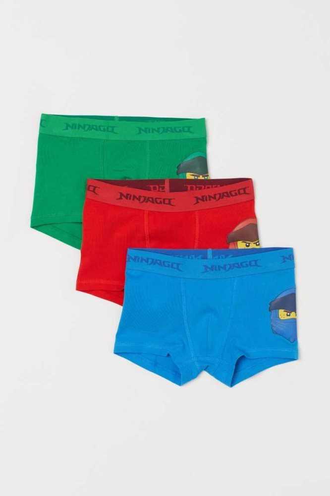 Bermudas H&M 3-pack Boxer Niños Azules Claro | 748916TQG