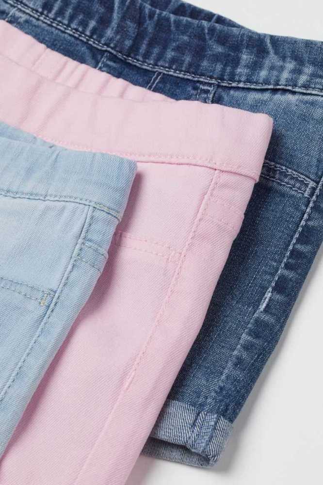 Bermudas H&M 3-pack Denim Niños Azules Rosas Claro | 176032QWV