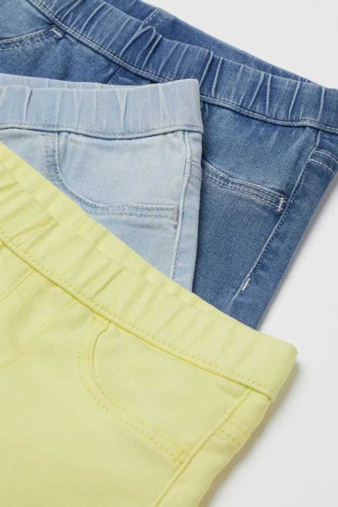 Bermudas H&M 3-pack Denim Niños Azules Rosas Claro | 176032QWV