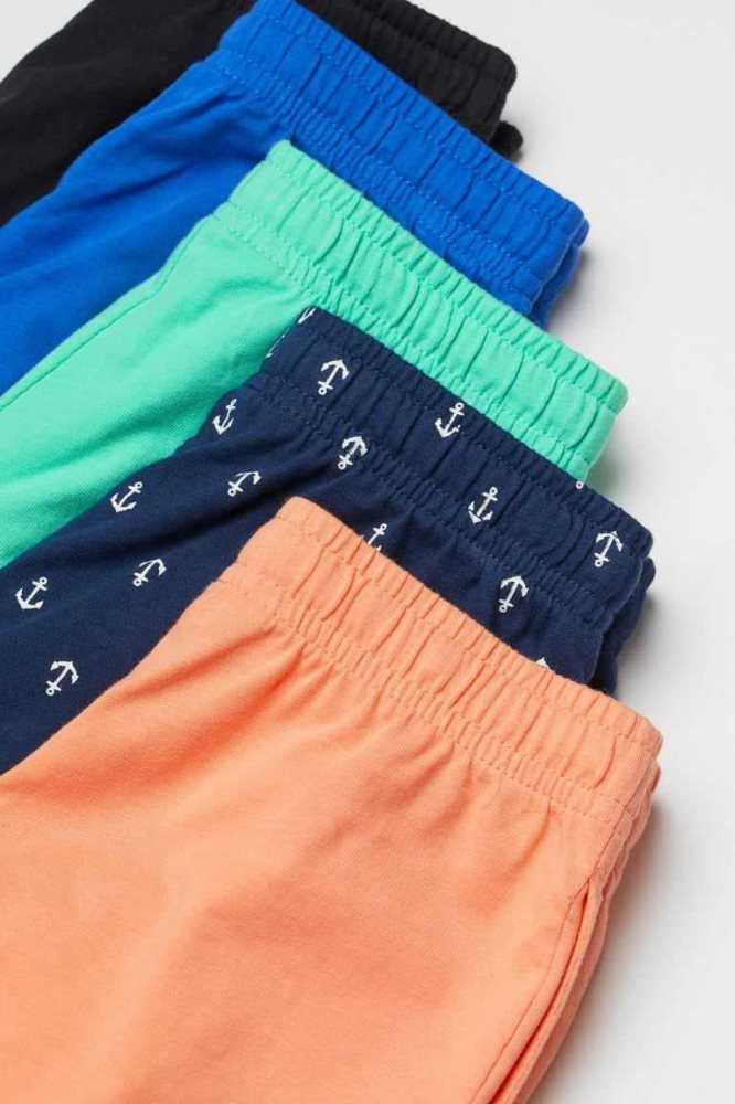 Bermudas H&M 5-pack Algodon Jersey Niños Azules Oscuro Verdes | 103762KDE