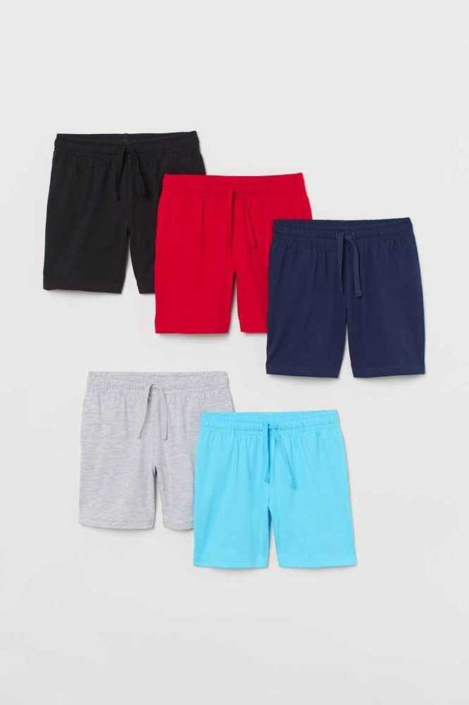 Bermudas H&M 5-pack Algodon Jersey Niños Azules Oscuro Verdes | 103762KDE