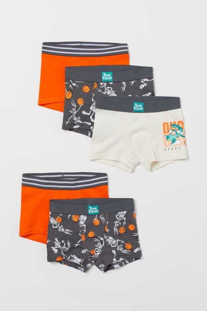 Bermudas H&M 5-pack Boxer Niños Azules | 931874BZS