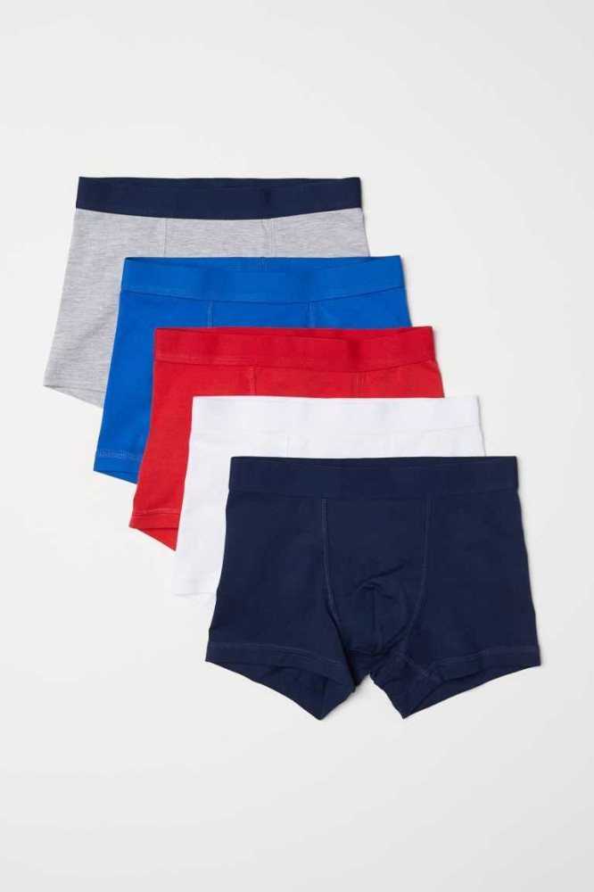 Bermudas H&M 5-pack Boxer Niños Negros Grises | 351479PHC