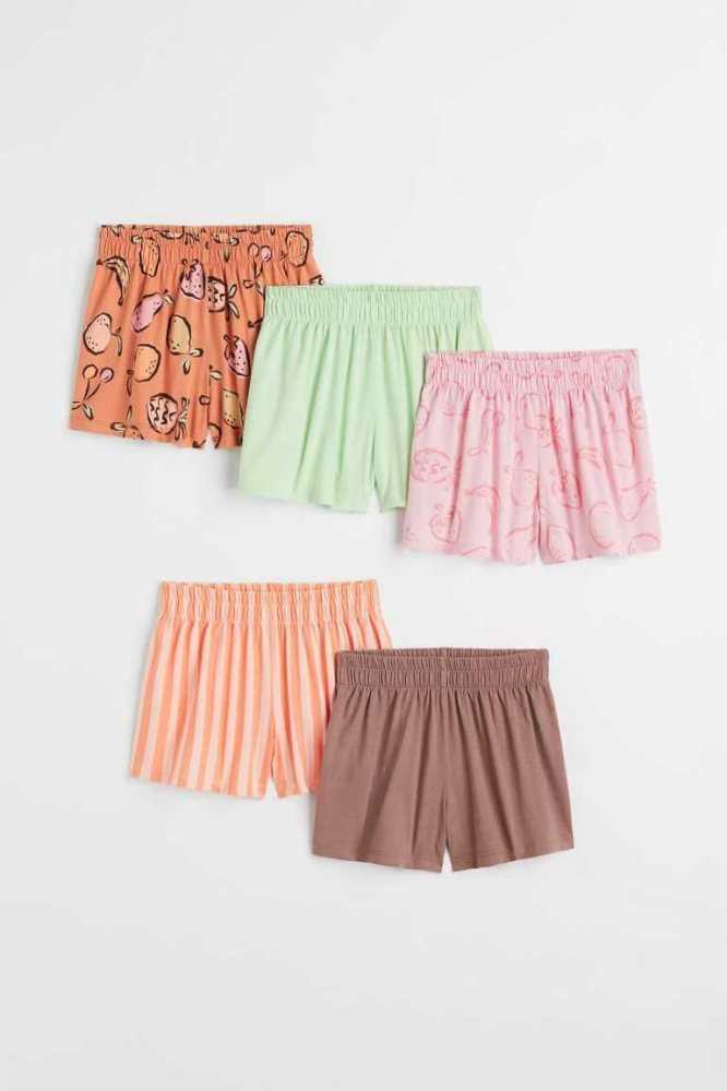 Bermudas H&M 5-pack Jersey Niños Amarillos Claro Creme | 089752LXI