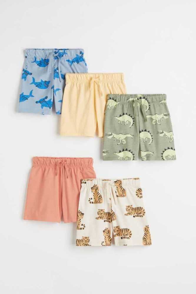 Bermudas H&M 5-pack Jersey Niños Beige Claro | 953612VEF