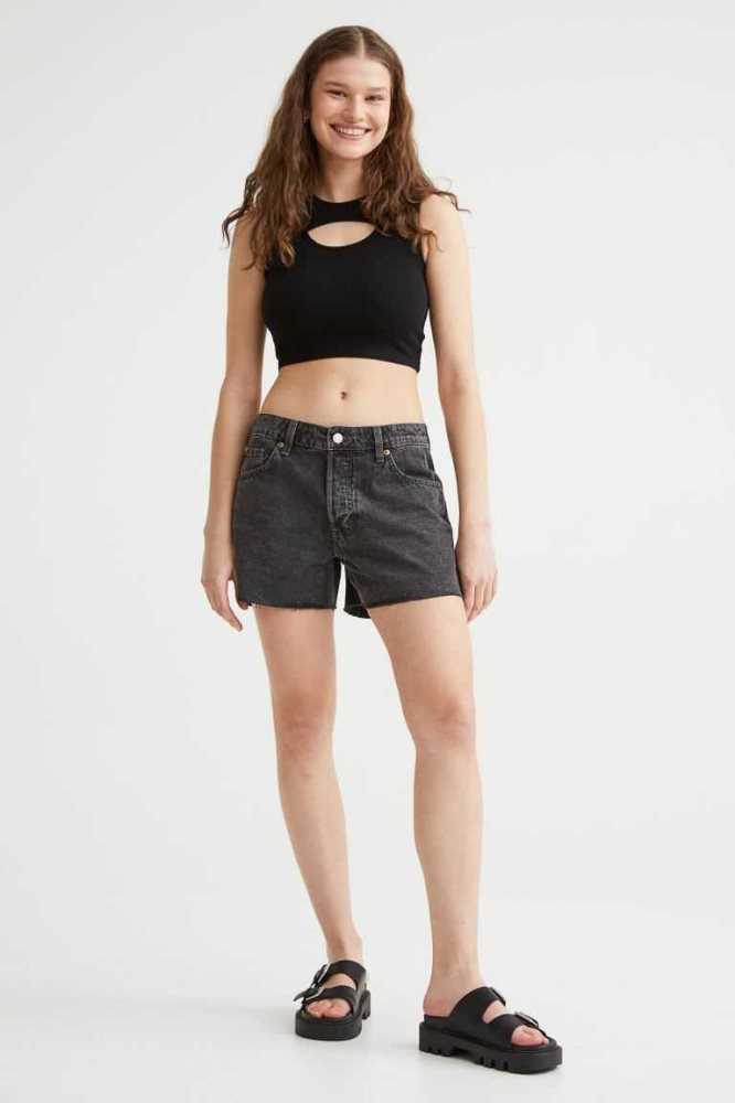 Bermudas H&M 90's Boyfriend Low Denim Mujer Azules Claro | 408297GPN