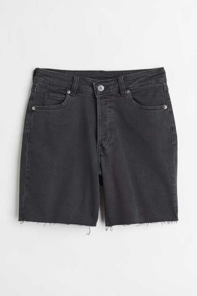 Bermudas H&M 90s Cutoff High Cintura Mujer Azules | 076891PUT