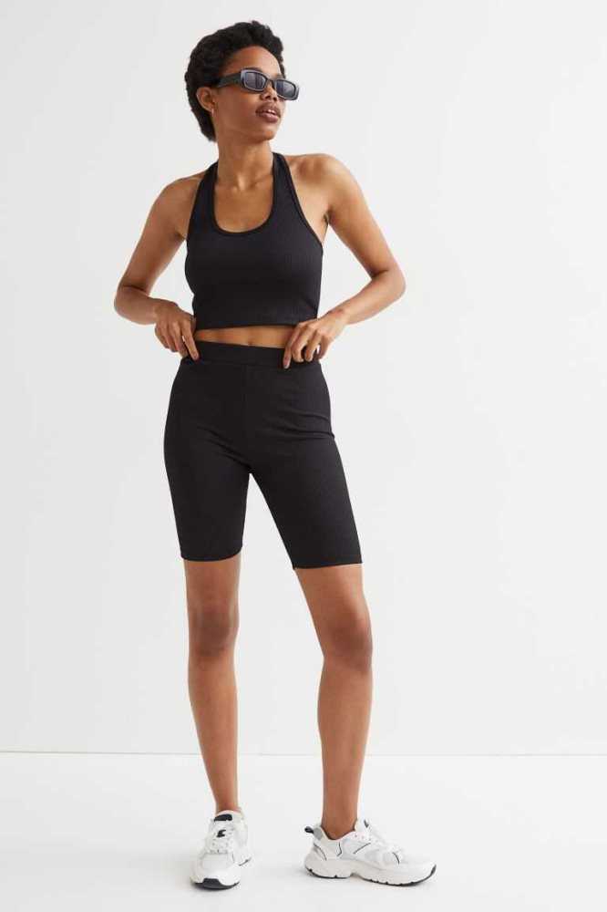 Bermudas H&M Acanalado Bike Mujer Marrom | 794130QSY