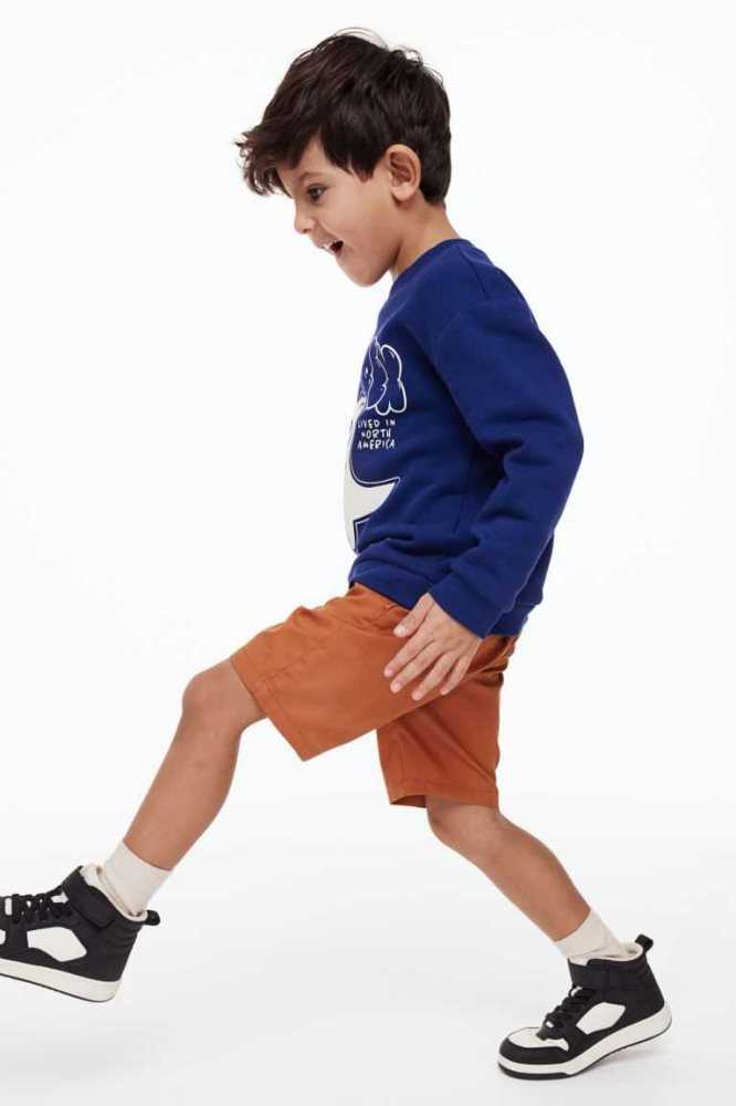 Bermudas H&M Algodon Chino Niños Rojos Naranjas | 763890SNJ