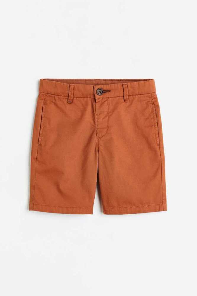 Bermudas H&M Algodon Chino Niños Rojos Naranjas | 763890SNJ