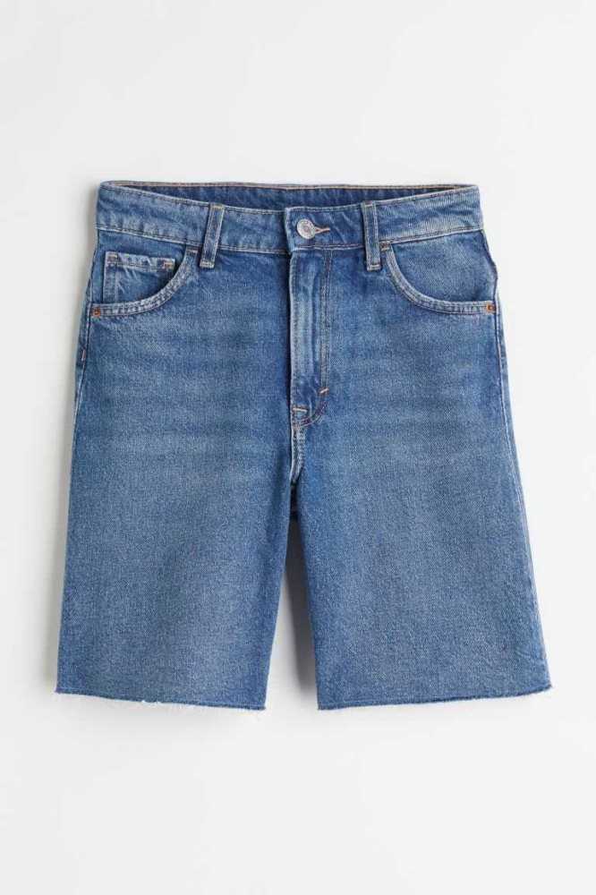 Bermudas H&M Algodon Denim Bermuda Niños Azules | 207354TPC