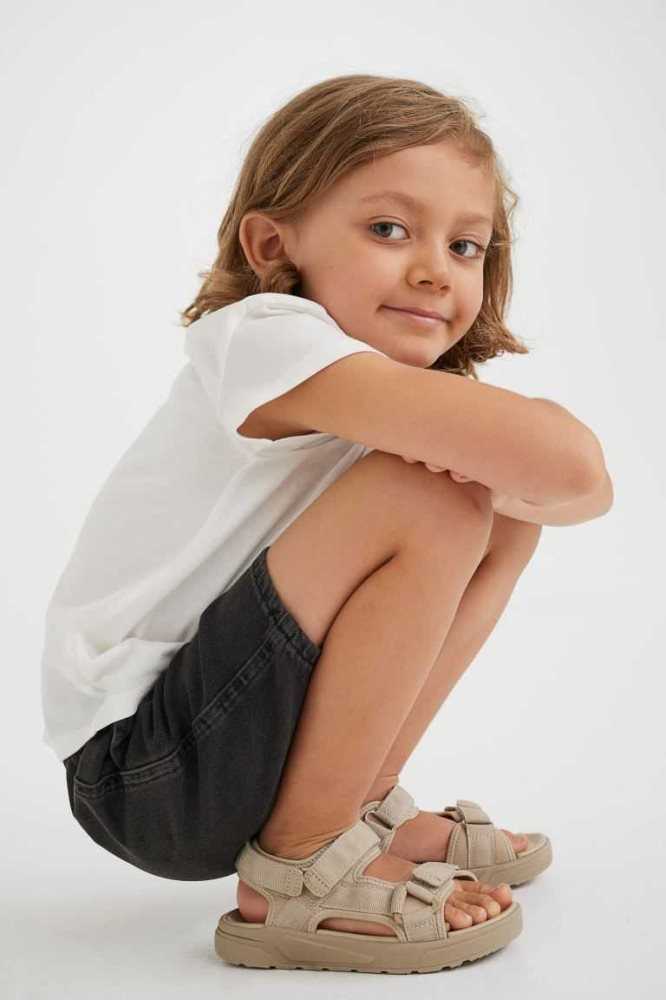 Bermudas H&M Algodon Denim Niños Grises Oscuro | 953761PBW