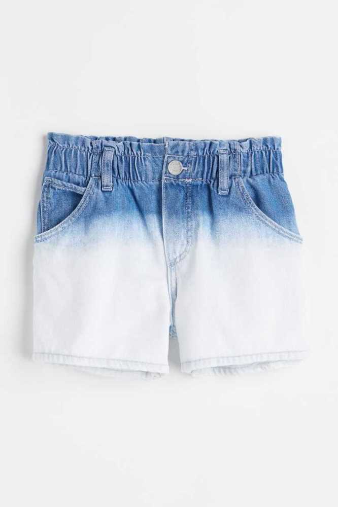 Bermudas H&M Algodon Denim Paper-bag Niños Azules Blancos | 062741KWL