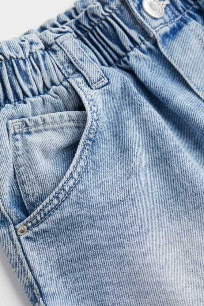 Bermudas H&M Algodon Denim Paper-bag Niños Azules | 405263MIV