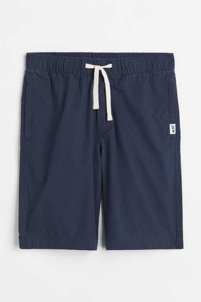 Bermudas H&M Algodon Niños Azules Oscuro | 137480ZLC