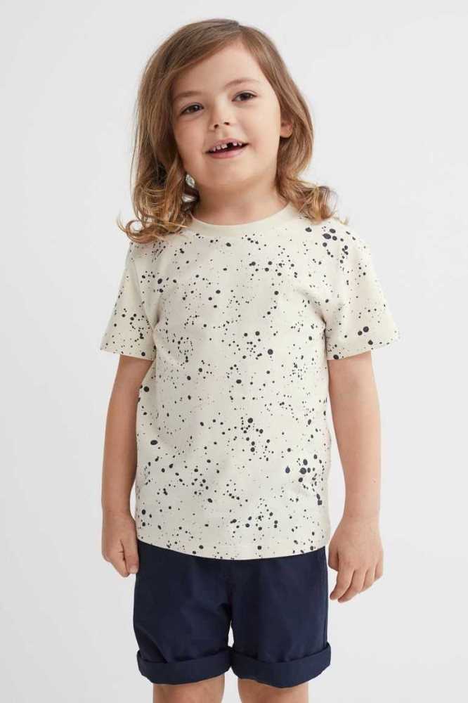 Bermudas H&M Algodon Niños Blancos | 764189FHI