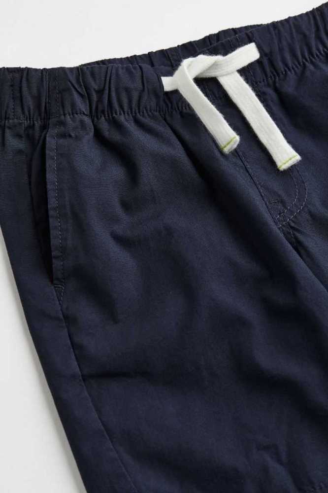 Bermudas H&M Algodon Poplin Niños Azul Marino Azules | 354018GSK