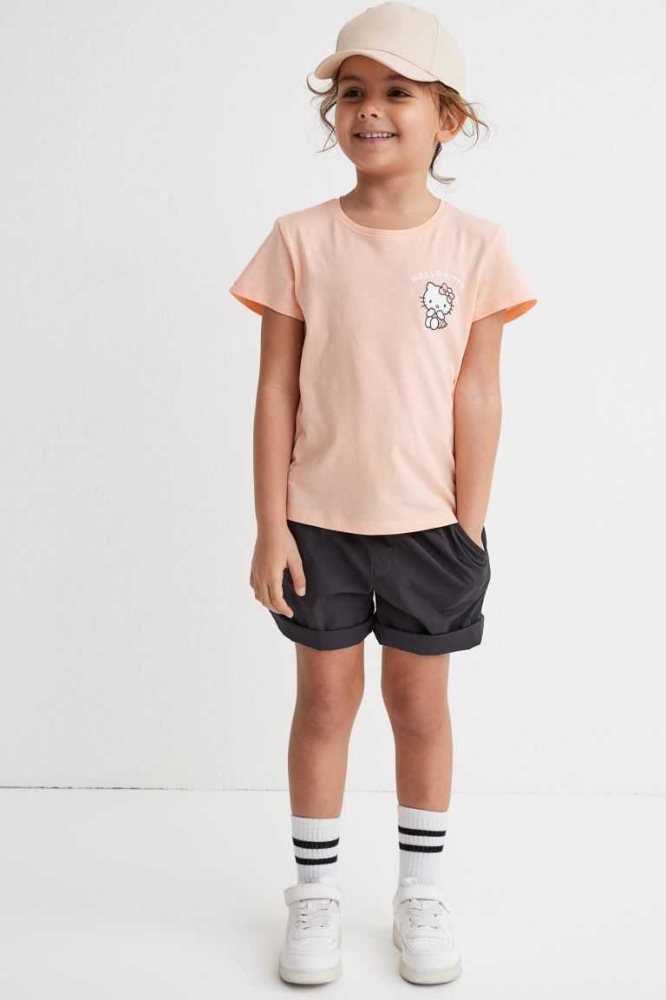 Bermudas H&M Algodon Poplin Niños Grises Oscuro | 275386WAZ