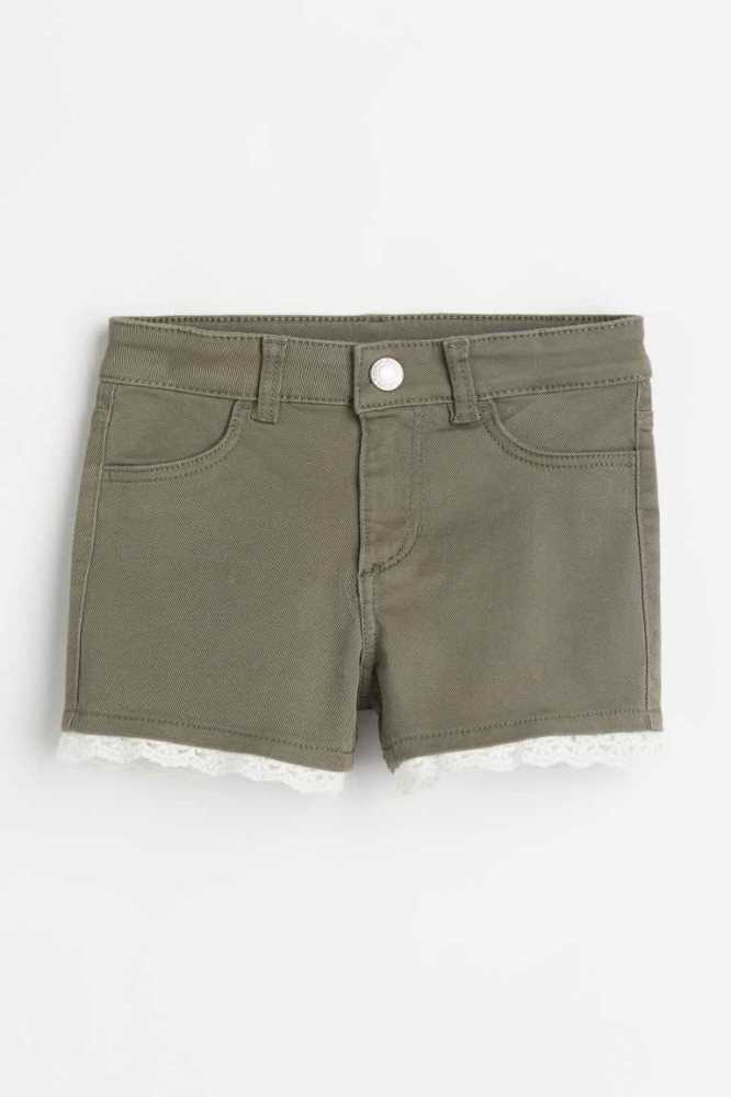 Bermudas H&M Algodon Twill Niños Kaki Verdes | 768241FDJ