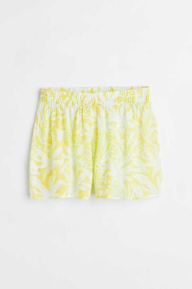 Bermudas H&M Anchos-cut Mujer Amarillos | 362958BJC