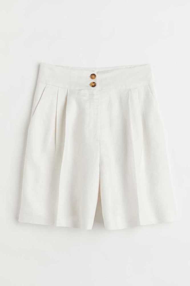 Bermudas H&M Anchos-leg Mujer Turquesa Claro | 734082YKE