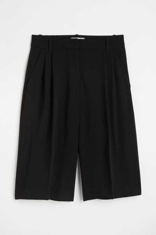 Bermudas H&M Bermuda Mujer Negros | 658927ISB