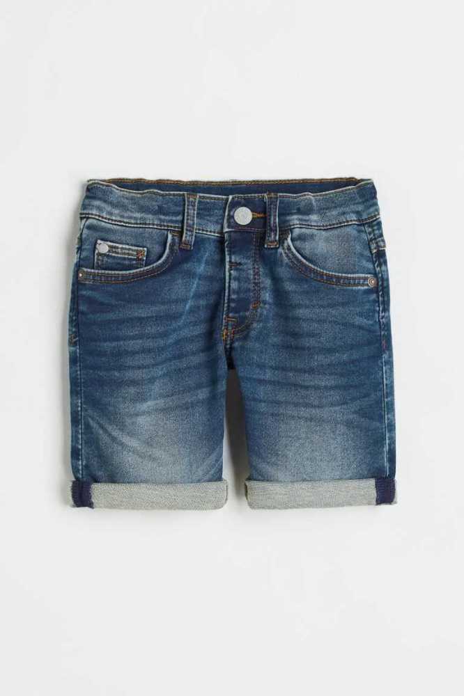 Bermudas H&M Comodidad Stretch Denim Niños Azules | 027198BIX