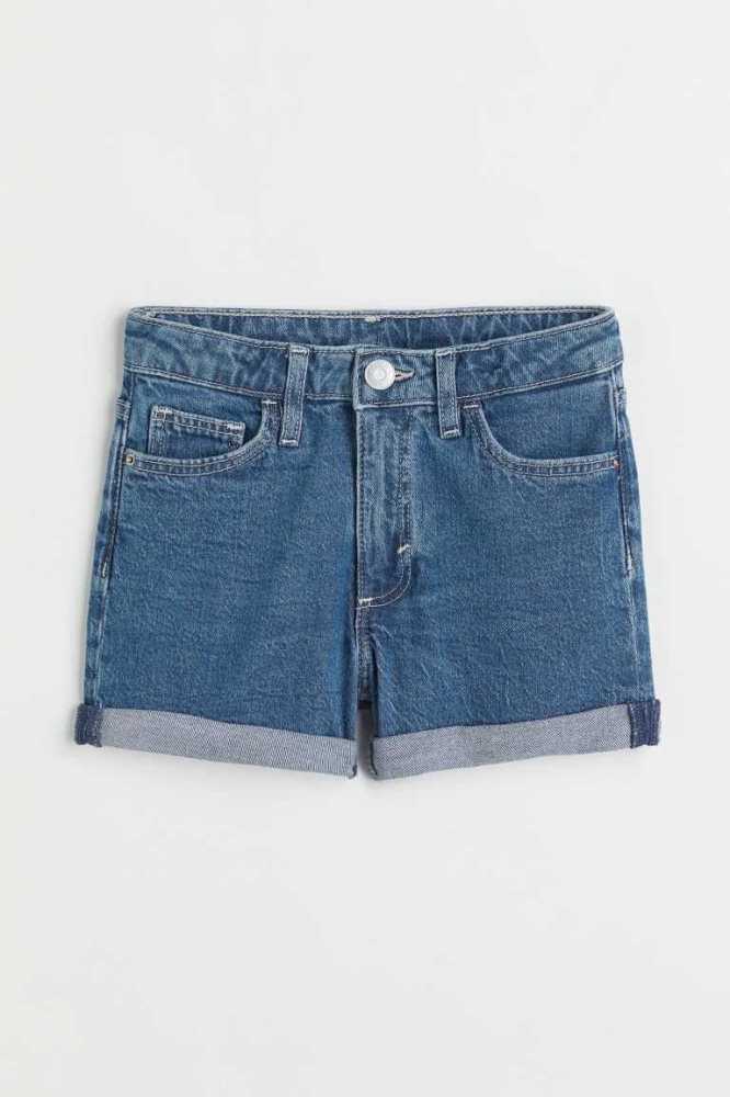 Bermudas H&M Comodidad Stretch Denim Niños Azules Claro | 429578JHN