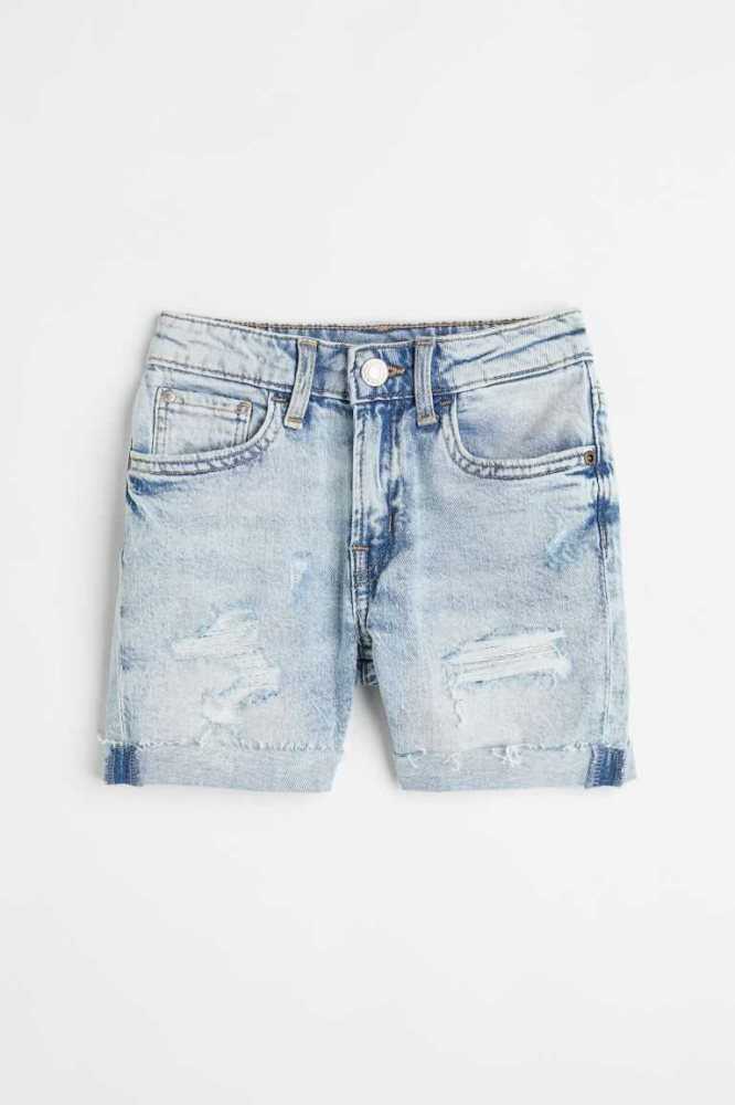 Bermudas H&M Comodidad Stretch Denim Niños Azules | 738650RQN