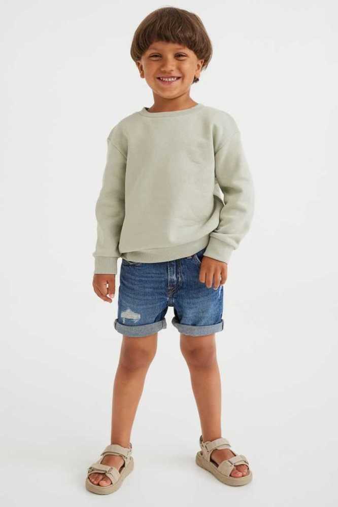 Bermudas H&M Comodidad Stretch Denim Niños Azules | 738650RQN