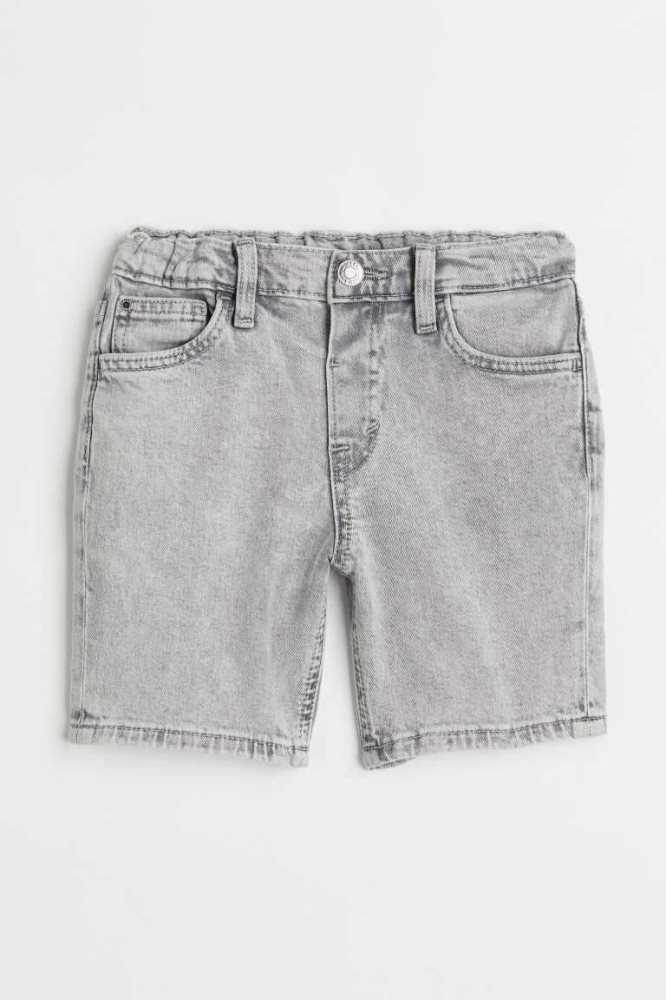 Bermudas H&M Comodidad Stretch Loose Fit Denim Niños Azules Claro | 023619HFA