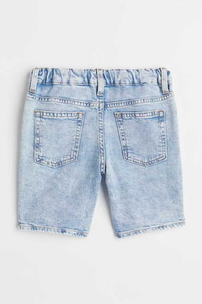 Bermudas H&M Comodidad Stretch Loose Fit Denim Niños Azules Grises | 614023DZB