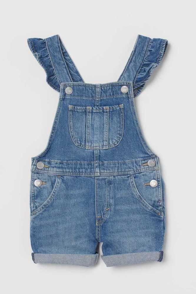 Bermudas H&M Comodidad Stretch Overall Niños Azules Claro | 356049ADC