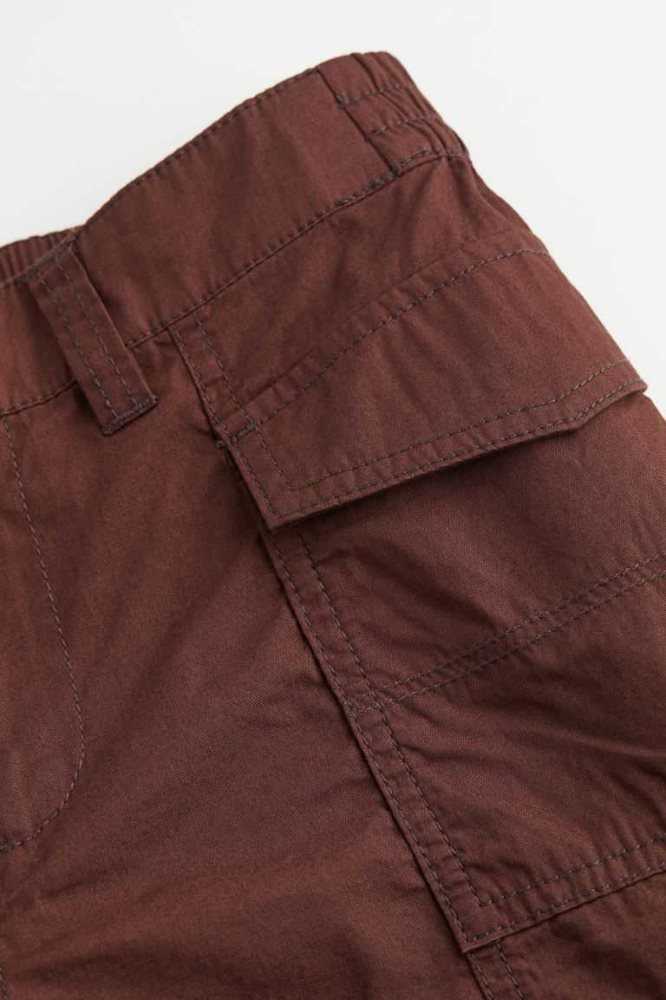 Bermudas H&M Corta Cargo Mujer Marrom Oscuro | 861593AFZ