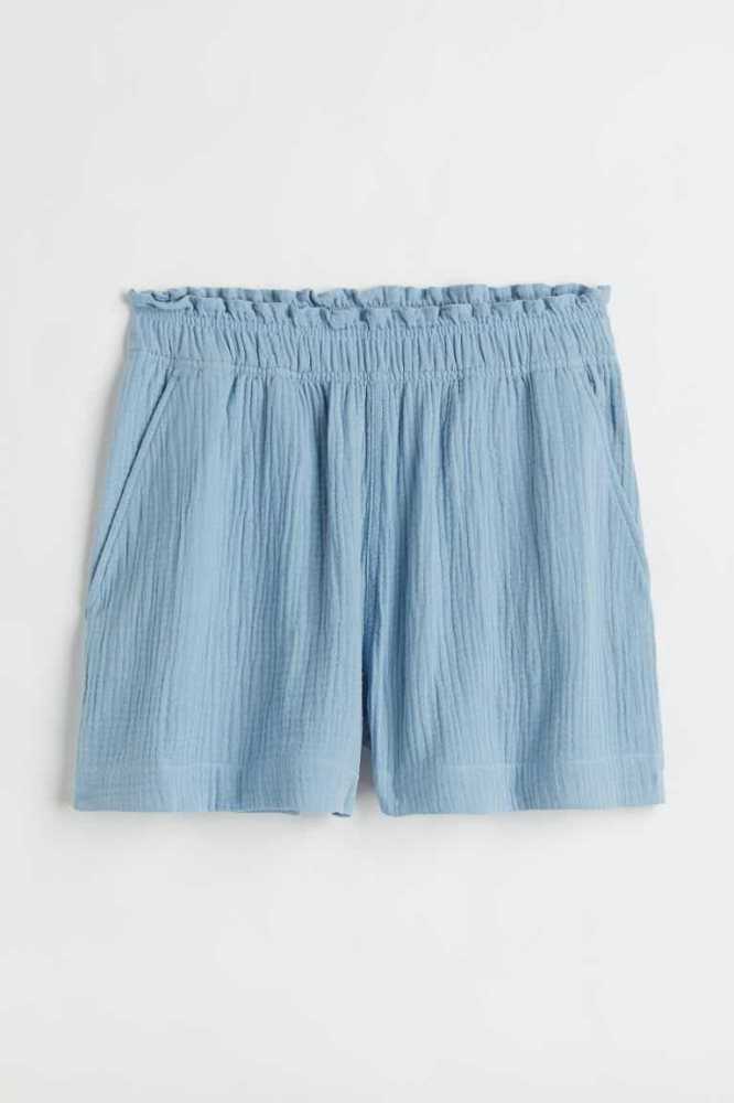 Bermudas H&M Crinkled Algodon Mujer Blancos | 987431ATO