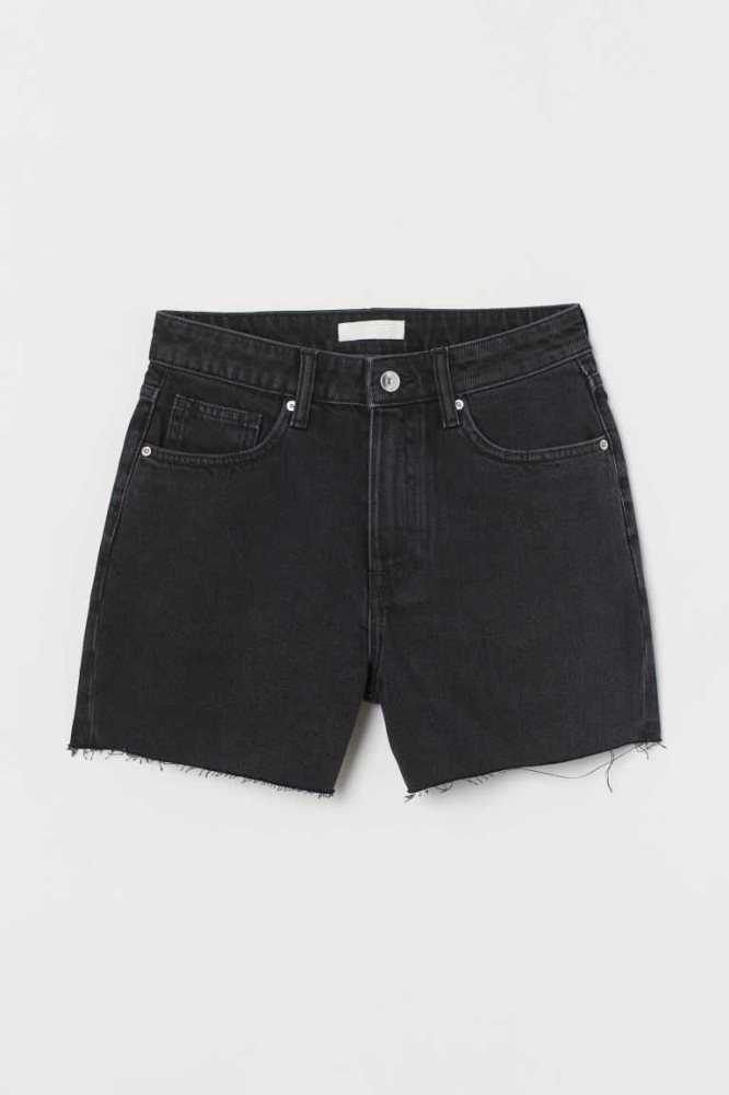 Bermudas H&M Denim High Cintura Mujer Azules Claro | 217364WOK