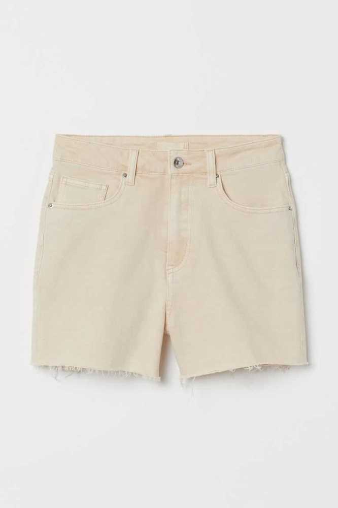 Bermudas H&M Denim High Cintura Mujer Azules Claro | 217364WOK