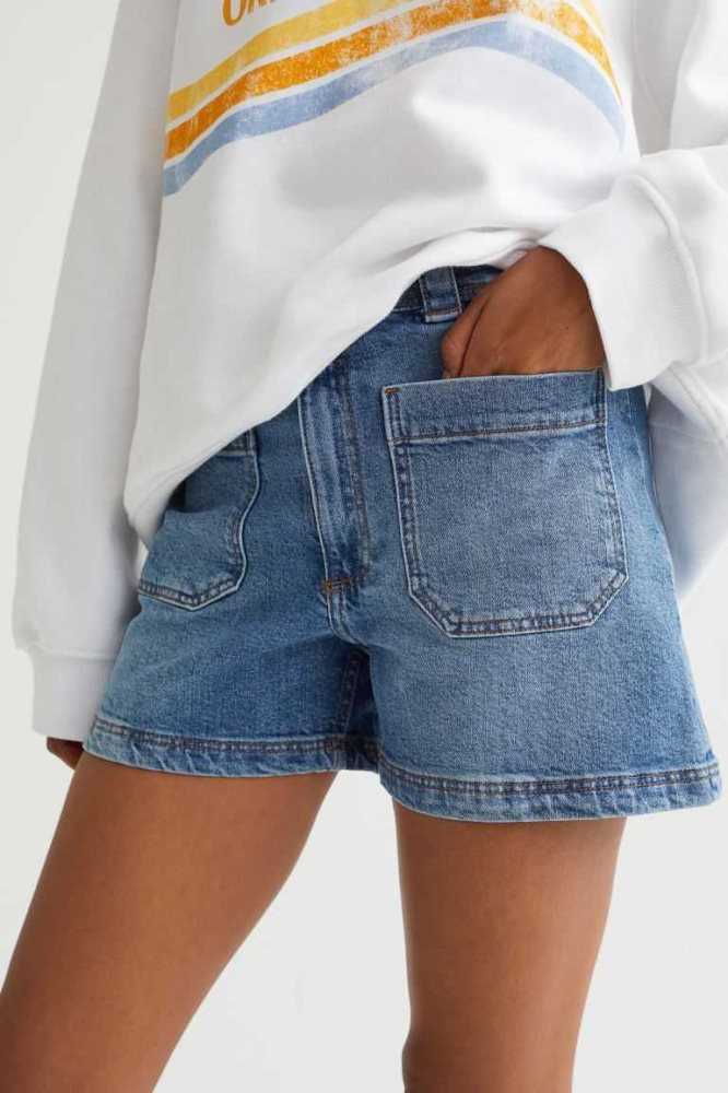 Bermudas H&M Denim Mujer Azules | 249703TOU