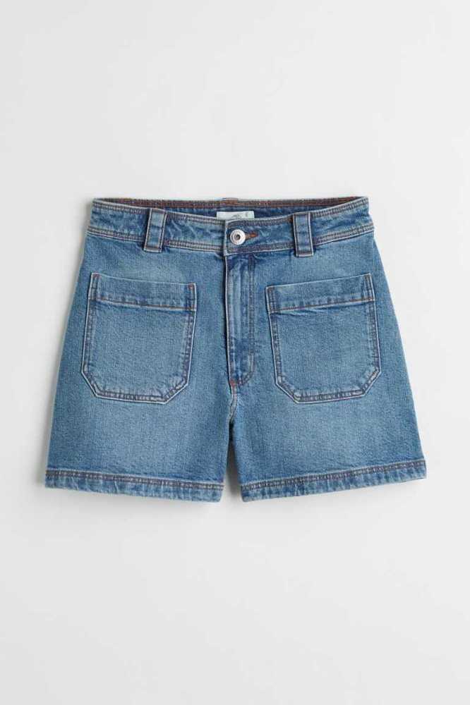 Bermudas H&M Denim Mujer Azules | 249703TOU