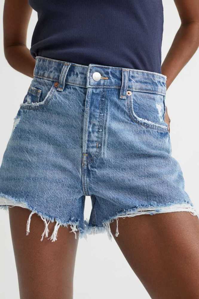 Bermudas H&M Denim Mujer Azules Claro | 150892TYM