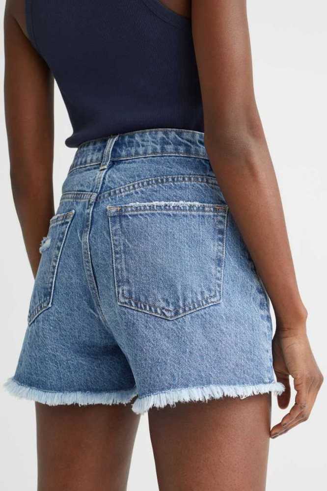 Bermudas H&M Denim Mujer Azules Claro | 150892TYM