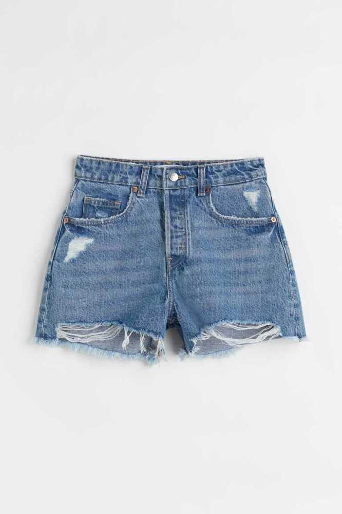 Bermudas H&M Denim Mujer Azules Claro | 150892TYM