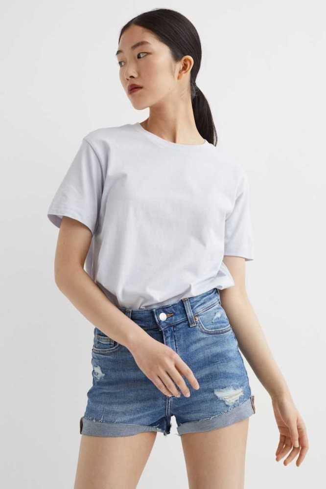 Bermudas H&M Denim Mujer Negros | 082463JIS