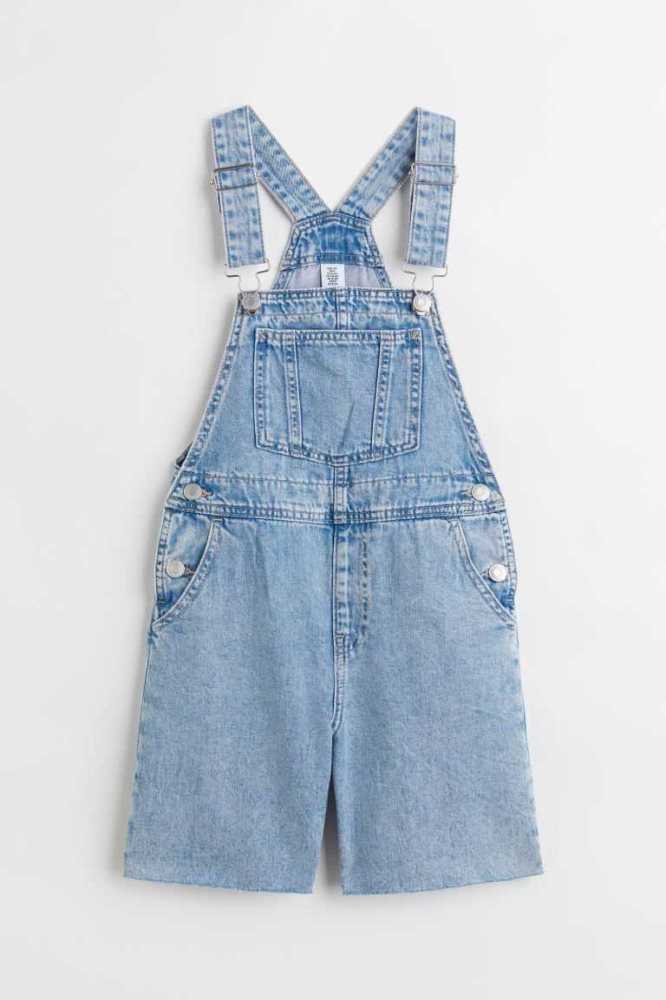 Bermudas H&M Denim Overall Niños Azules Claro | 147385HOG