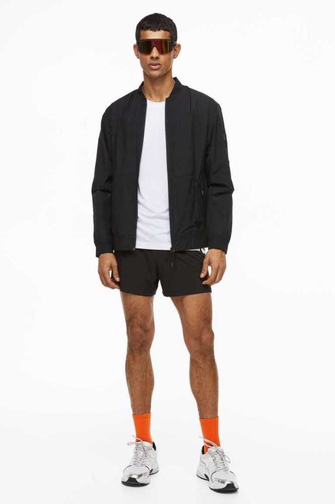 Bermudas H&M DryMove Pocket-detail running Hombre Negros | 978612HAN