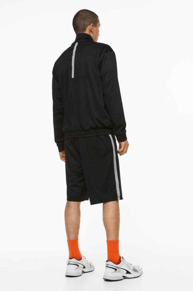 Bermudas H&M DryMove Reversible sports Hombre Negros | 015486BPK