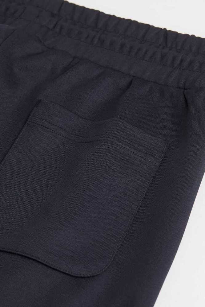 Bermudas H&M Embroidery-detail Jersey Hombre Azules Oscuro | 942073EPI