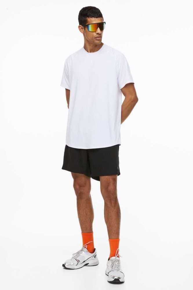 Bermudas H&M Fast-drying Sports Hombre Negros | 501346OLJ