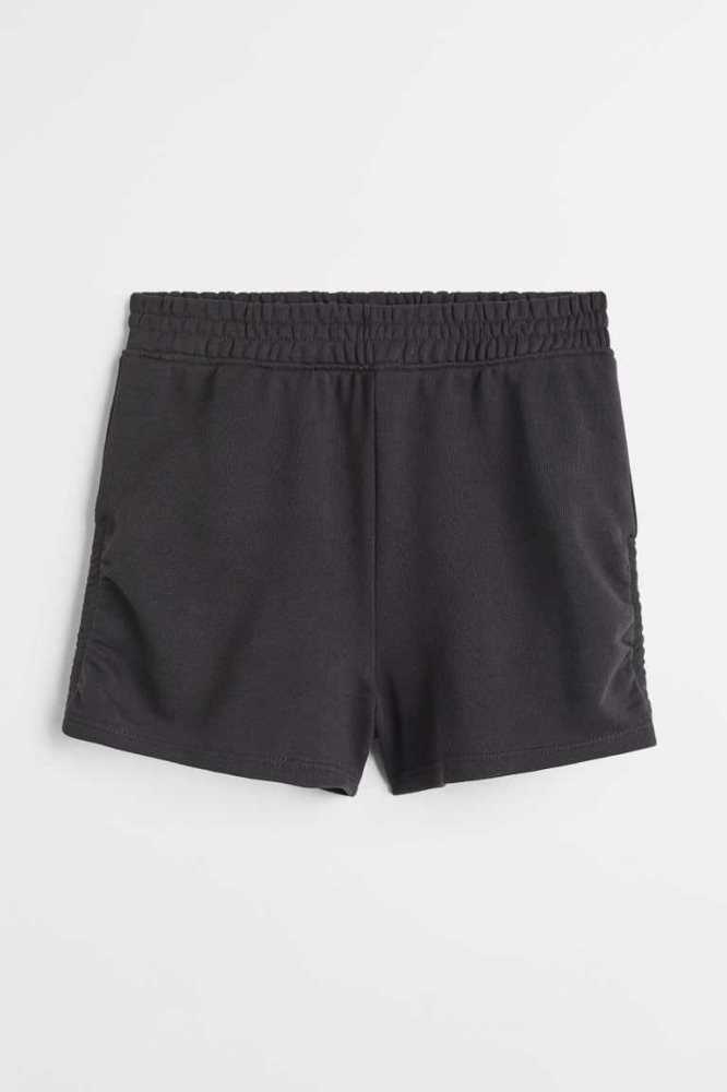 Bermudas H&M Gathered Niños Grises Oscuro | 908453CYR