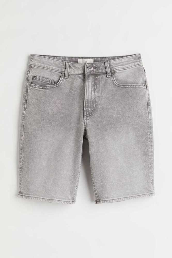 Bermudas H&M High Cintura Denim Mujer Azules Claro | 751806WXU